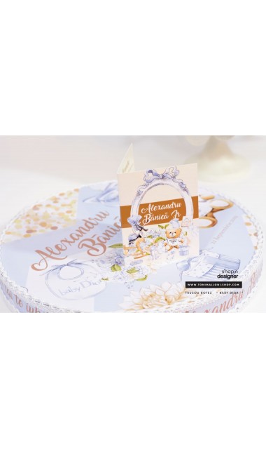 Trusou de botez pentru baieti cu ursuletul Baby Dior, Ursulet de plus 10
